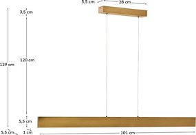 Aranyszínű LED függőlámpa fém búrával Boadella – Kave Home