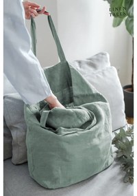 Zöld len bevásárlótáska - Linen Tales