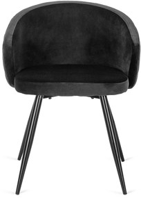 Elegáns Étkezőszék Fekete Bársony Kárpittal. ADELE