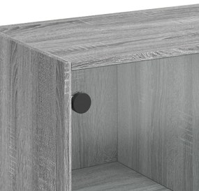 szürke sonoma színű magasszekrény ajtókkal 68 x 37 x 109 cm
