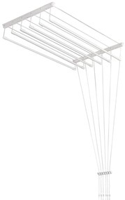 Mennyezeti ruhaszárító 6 rúd fehér hossz: 130 cm