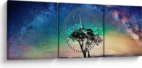 Kép - Pihenés a csillagok alatt (órával) (90x30 cm)