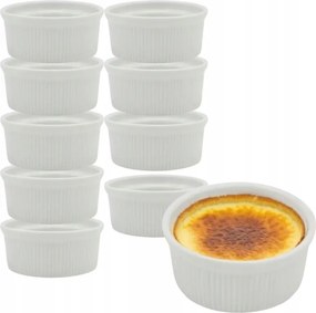 10x Sütőkokártya 150ML Tál 8 CM Hőálló Edény Szett
