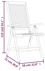 5 részes tömör eukaliptuszfa kerti étkezőgarnitúra