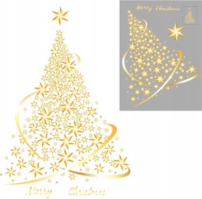 2x Karácsonyi matrica Ablak Karácsonyfa Hópehely Merry Christmas Ragasztásmentes