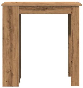kézműves tölgy szerelt fa bárasztal polccal 102x50x103,5 cm