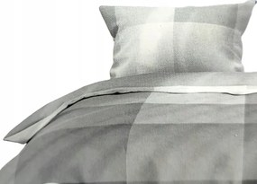 Mikroszálas szatén ágyneműhuzat Smukee 220x200 szürke négyzetek kétoldalas 538