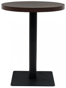 kerek, sötét hamuszínű MDF/acél bisztró asztal 60 x 75 cm