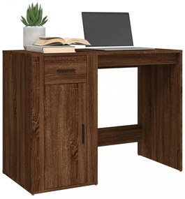 barna tölgy színű szerelt fa íróasztal 100x49x75 cm