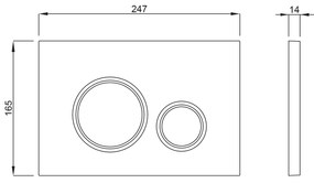 SCHWAB, SCHWAB VELA vezérlőgomb, 247x165 mm, fekete szőnyeg, P47-0190-0253