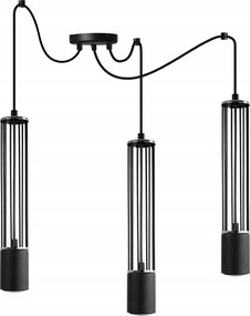 Led Mennyezeti Lámpa Pók Lógó Cső Hármas Csillár Loft Fekete