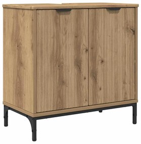 Fürdőszobai mosdószekrény kézműves tölgy 60.5 x 33.5 x 61 cm