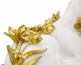 Leopárd fehér/arany 53x21,5x24cm