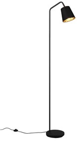 Fekete állólámpa textil búrával (magasság 148 cm) Buddy – Trio