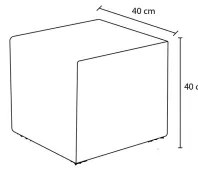 Ülőpuff CUBI 40x40 cm antracit