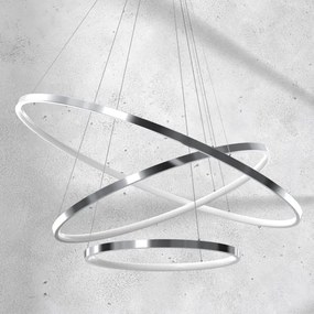 LED Csillár zsinóron ROTONDA LED/93W/230V matt króm