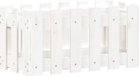vidaXL fehér tömör fenyő növénytartó léces kialakítással 60x30x30 cm