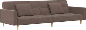 vidaXL kétszemélyes tópszínű szövet kanapéágy két párnával