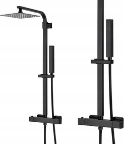 Zuhanyoszlop Zuhanyszett Fekete Inea Termosztatikus Csapteleppel