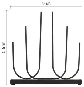 LED karácsonyi gyertyatartó 6xLED/2xAA fekete