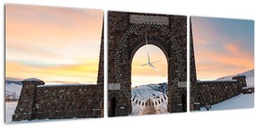 A kapu képe, Yellowstone (órával) (90x30 cm)