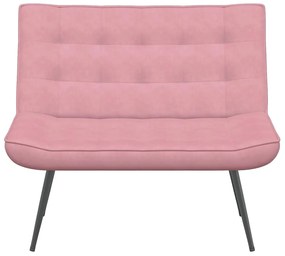 rózsaszín bársonypad 110 x 74 x 84 cm