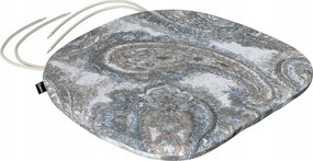 Bartek székpárna 40x37 kék-zöld paisley krémszínű alapon