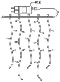 Nedis WIFILXC01C180 - LED RGB Karácsonyi függöny 180xLED/7 funckció 6m IP65 Wi-Fi Tuya
