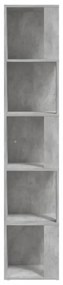 betonszürke szerelt fa sarokszekrény 33 x 33 x 164,5 cm