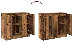 antik fa szerelt fa tálalószekrény 85x34x76 cm
