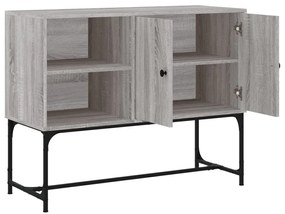 szürke sonoma színű szerelt fa tálalószekrény 100x40x79,5 cm