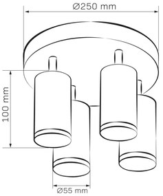 Fürdőszobai spotlámpa TURYN 4xGU10/10W/230V IP44 fehér
