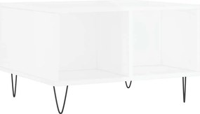 vidaXL magasfényű fehér szerelt fa dohányzóasztal 60 x 50 x 36,5 cm
