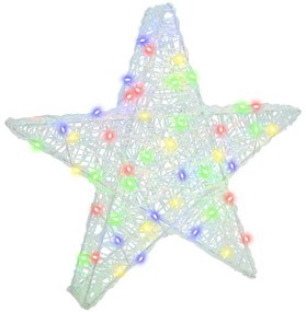 3D Csillag 50 LED-del Sokszínű 55 x 53.5 x 10 cm Akril