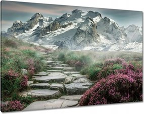 Vászonkép 100x70 Hegyi kilátás Tájkép Köd