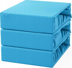 Pamut lepedő gumis 90x200 Kék