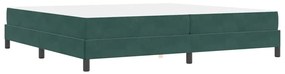 Boxspring ágy matraccal Sötétzöld 200 x 210 cm Bársony