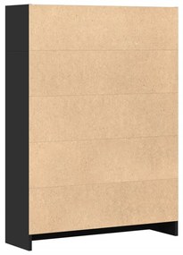 fekete szerelt fa könyvszekrény 80 x 24 x 109 cm