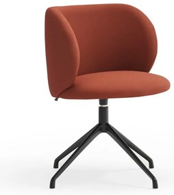 Téglavörös kárpitozott étkezőfotel Mogi – Teulat