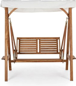 Natúr színű tömörfa kerti hintaágy Noemi – Bizzotto