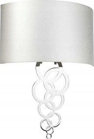 Fali lámpa lámpaernyővel króm kerekek 39 cm Elstead nappali hálószobába