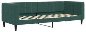 sötétzöld kihúzható bársony heverő 80 x 200 cm