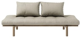 Bézs len kanapé 200 cm Pace - Karup Design