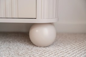 Vesper éjjeliszekrény készlet 56 cm - kasmír / arany fogantyúk / gömb alakú lábak