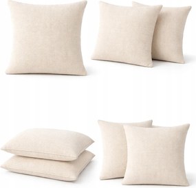 185. Dekoratív párnahuzat 45x45 cm ekrü puha minimalista