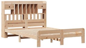tömör fenyőfa könyvespolcos ágy matrac nélkül 150 x 200 cm