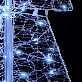 Karácsonyfa 100 LED-del Hideg Fehér 120 cm Akril