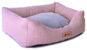 PETSY CONNIE poliészter kutyafekhely - pink-szürke - 90 cm (*)