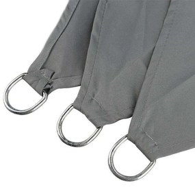 Szögletes napvitorla, 3,6 méteres, több típusban-háromszög alakú, poliészter, szürke