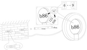 Eglo 98147 - LED Házszám MARCHESA LED/15W/230V IP44